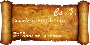 Csomós Viktória névjegykártya